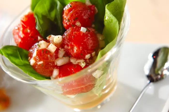 プチトマトのバジルマリネ