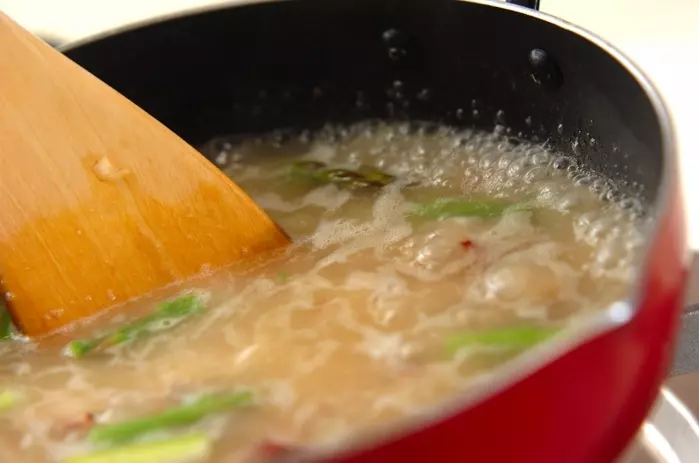 アスパラとタコのリゾットの作り方4