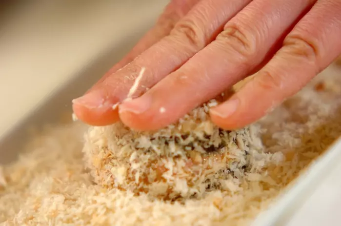 エビ入りナスのはさみ揚げの作り方3