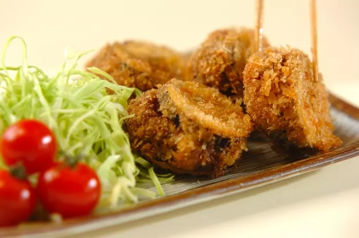 エビ入りナスのはさみ揚げの作り方4