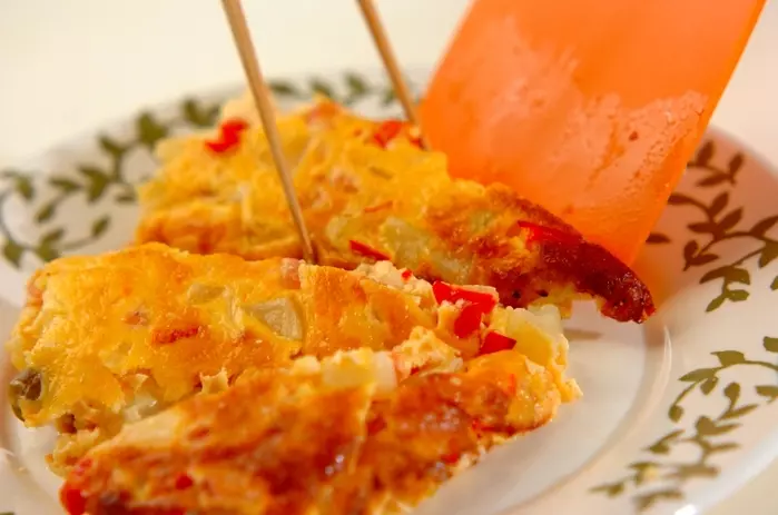 たっぷり野菜のオムレツの作り方5