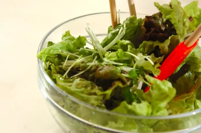 和風グリーンサラダの作り方1