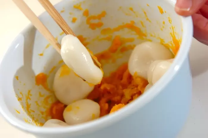 カボチャあんの白玉団子の作り方3