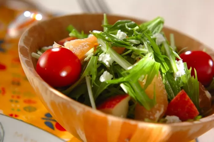 シャキシャキ水菜のサラダ