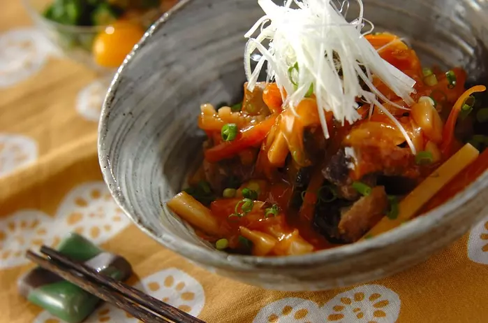 サバの甘酢野菜あんかけ