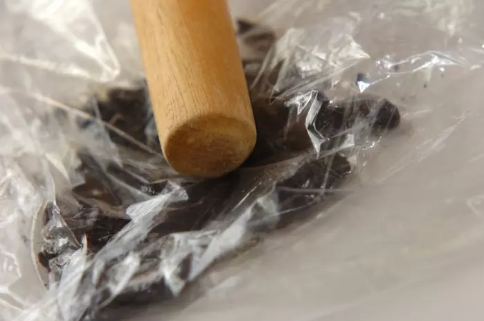 クッキーの混ぜまぜアイスの下準備1