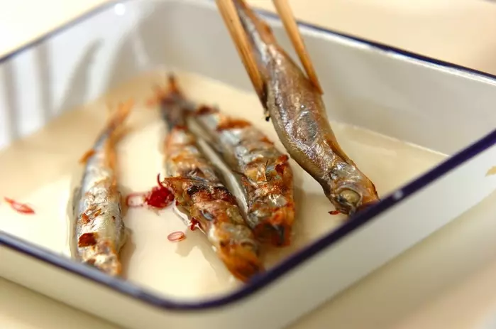 シシャモの甘酢漬けの作り方1