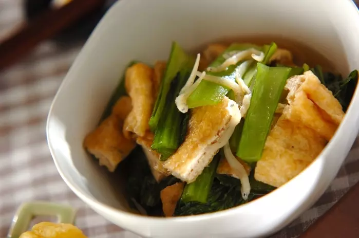 青菜と油揚げのサッと煮