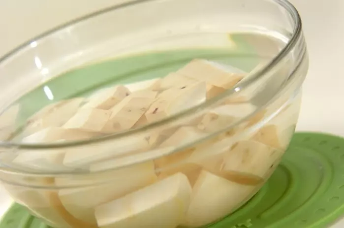 サツマイモのオレンジ煮茶巾の下準備1