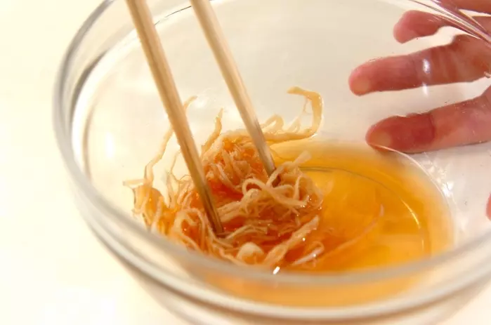 サキイカ入り切干し大根のハリハリの下準備3