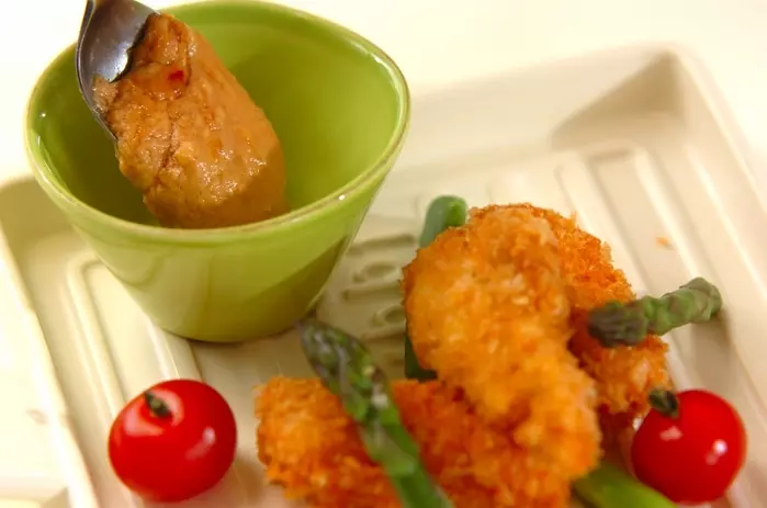 ささ身カツのナッツソース添えの作り方2