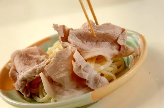 サッパリ冷しゃぶうどんの作り方2