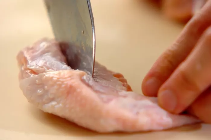 揚げ手羽の甘辛ダレの下準備1