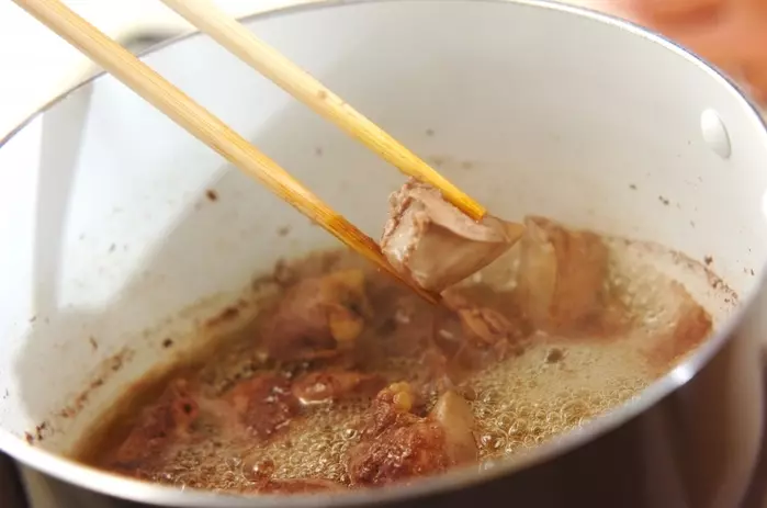 鶏レバーの甘辛煮の作り方1