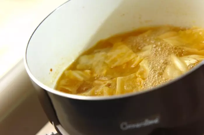 カレー風味のチキンスープの作り方2