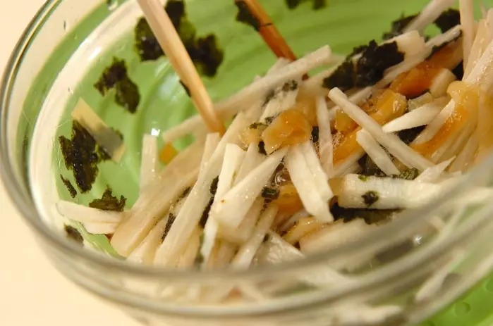 クラゲと長芋の酢の物の作り方1