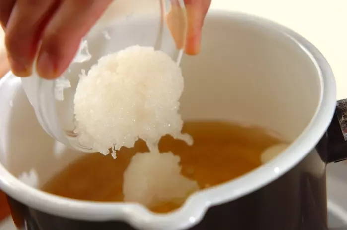 ナメコのおろし汁の作り方1