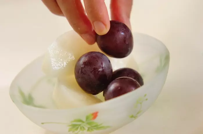 デザート・ブドウ＆梨の作り方1