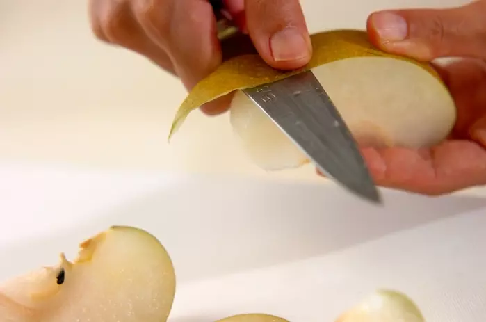 デザート・ブドウ&梨の下準備2