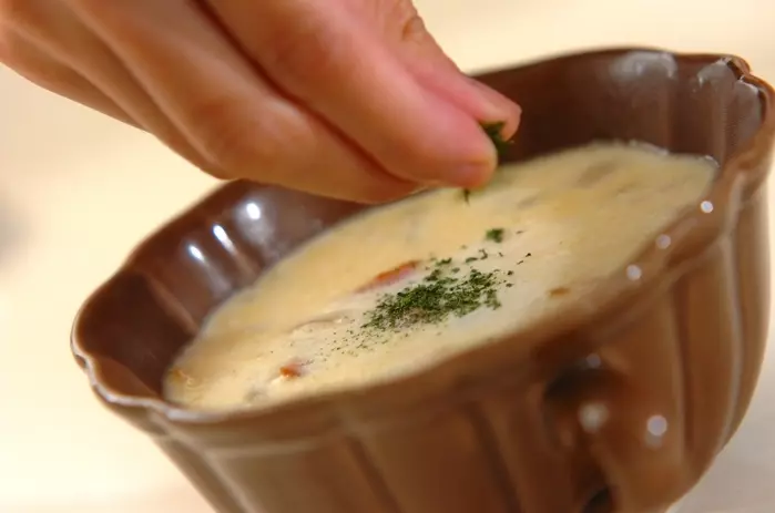サツマイモと大豆のミルクスープの作り方4