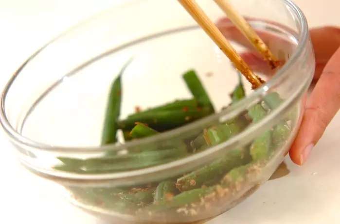 インゲンのゴマ和えの作り方2