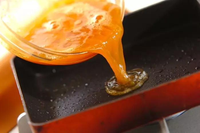 メープルシロップの卵焼きの作り方2