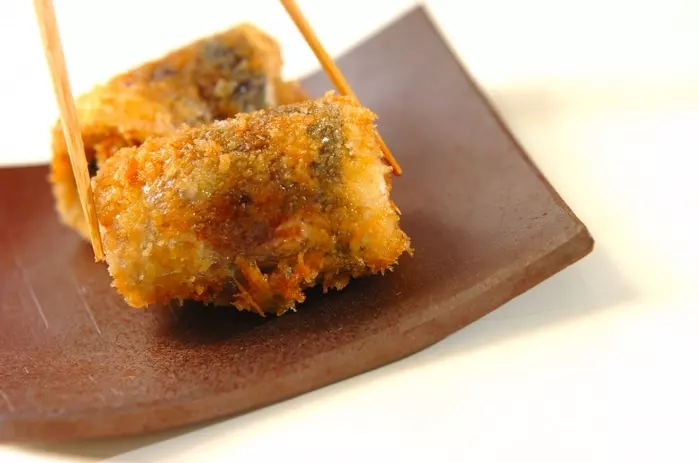 アジの梅しそロールフライの作り方3