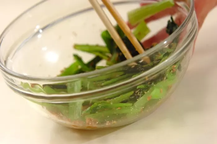 小松菜のゴマ和えの作り方2