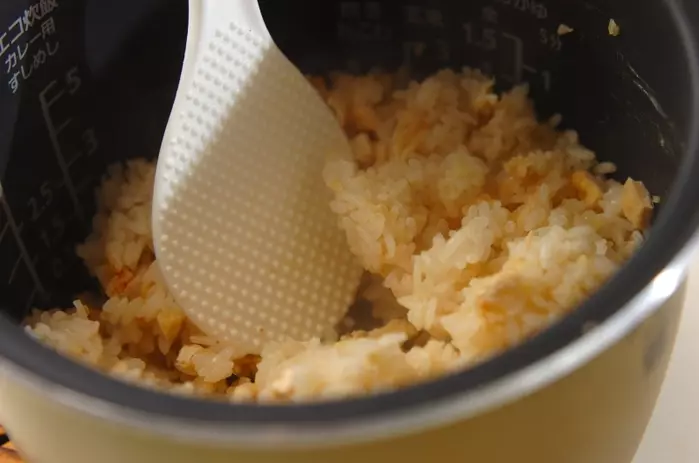 ショウガと油揚げの炊き込みご飯の作り方2