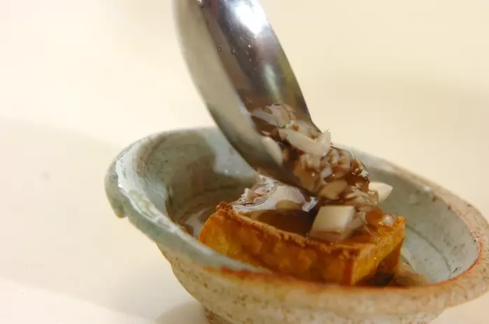 厚揚げのユズコショウあんかけの作り方2