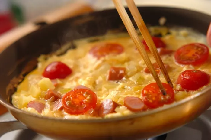 オープンオムレツの作り方2