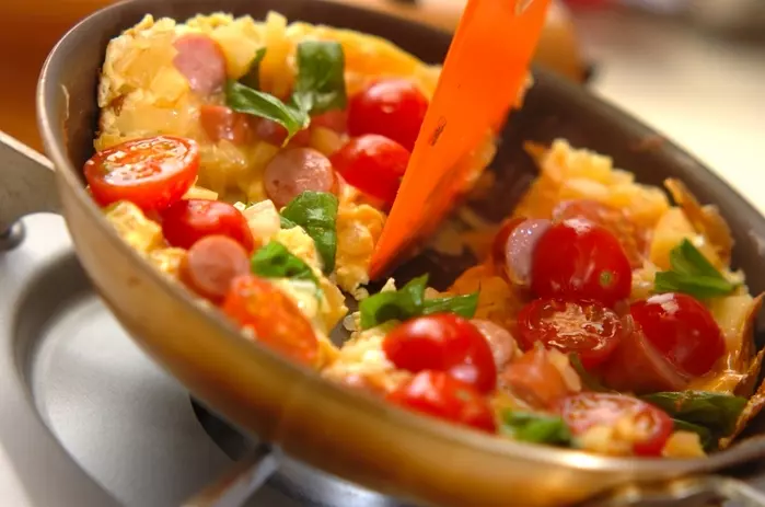 オープンオムレツの作り方3