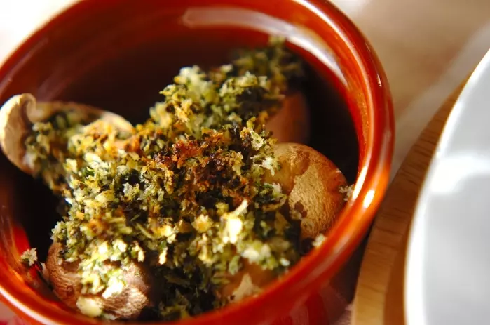 マッシュルームのパン粉焼き