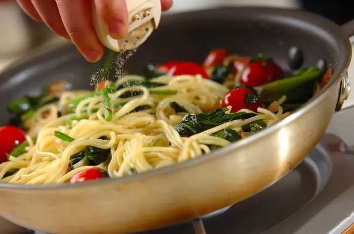 ホウレン草のパスタの作り方3