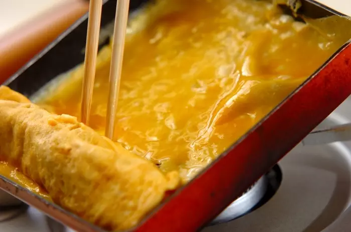 だし巻き卵の作り方3