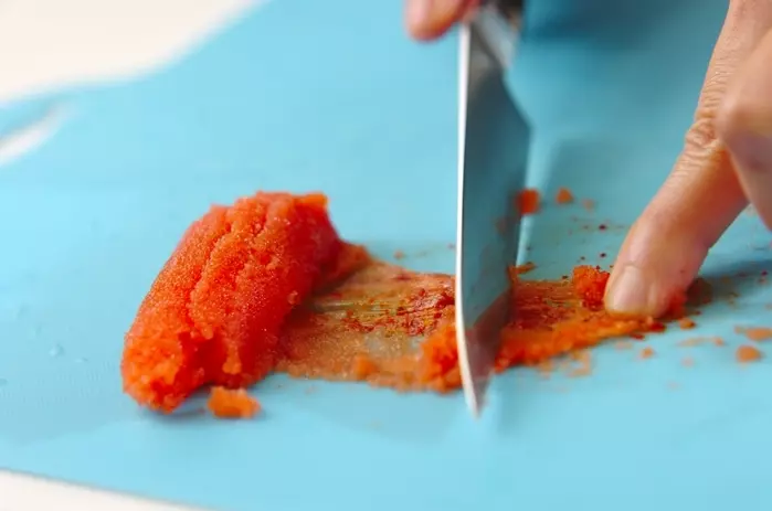 ブロッコリーマヨ明太和えの下準備1