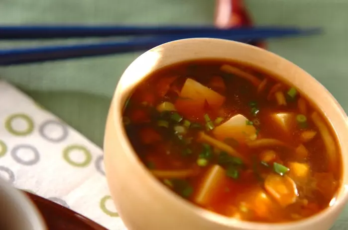 ナメコの赤だし