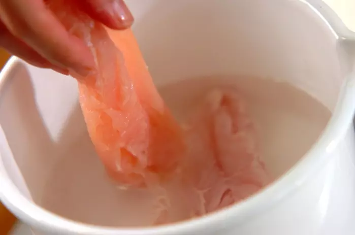 ささ身とカブの和え物の作り方1