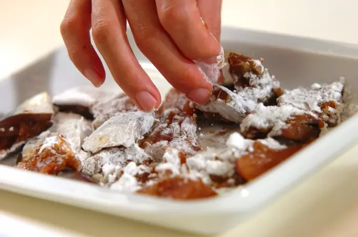 イワシの竜田揚げの作り方3