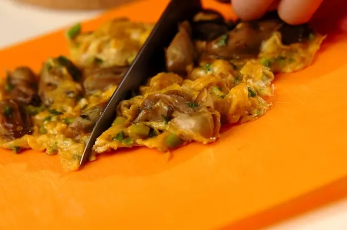 カキ入り卵焼きの作り方4