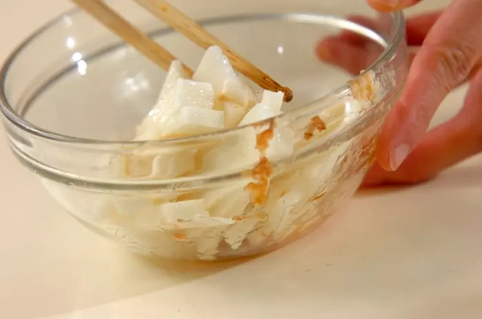 長芋の梅おかか和えの作り方1