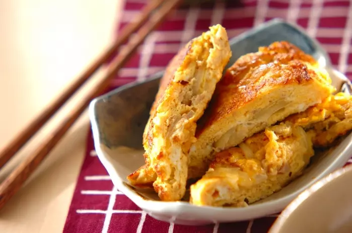 ツナと玉ネギの卵焼き