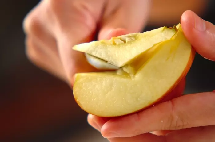 薄切りリンゴの作り方1