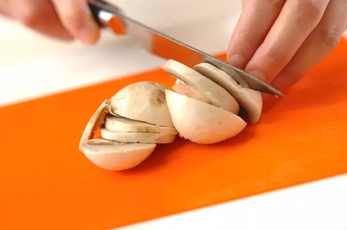 薄切りステーキのサラダ仕立ての下準備1