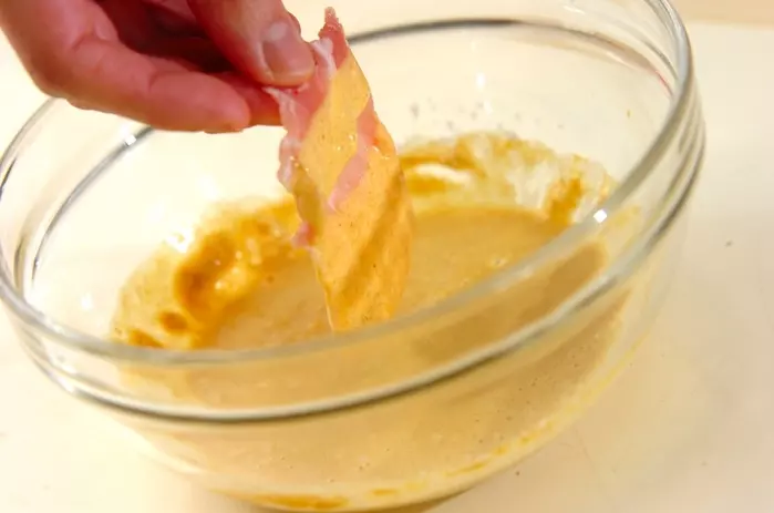 豚肉のカレー風味天ぷらの作り方2