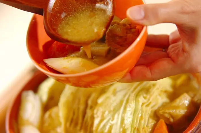 鶏肉のカレー豆乳鍋の作り方5