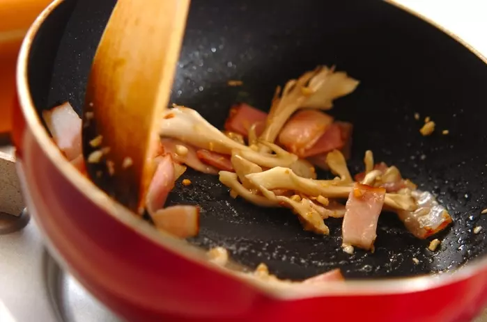 マイタケのピラフの作り方1