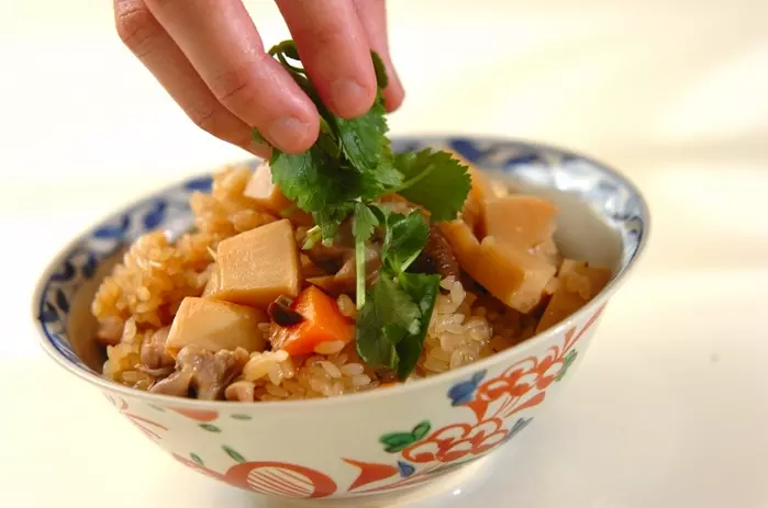 鶏肉とタケノコのレンジおこわの作り方5