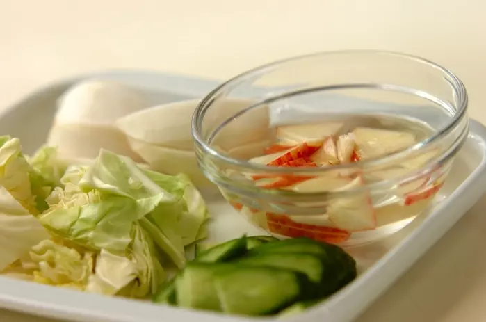 乳酸菌たっぷり！さっぱり水キムチの下準備1