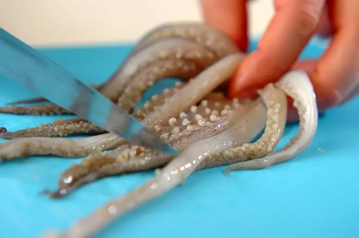 シーフードと春野菜のカルトッチョの下準備2
